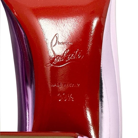 Christian Louboutin Minny 70 Metallic Purple Patent Leather Pumps Size 39.5 - Picture 9 of 9
